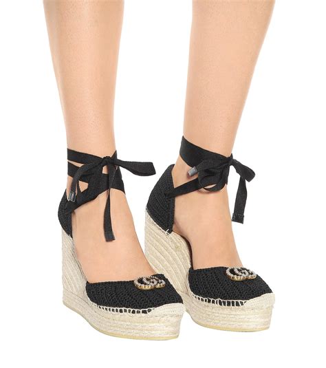 gucci espadrilles wedges|Gucci wedge price.